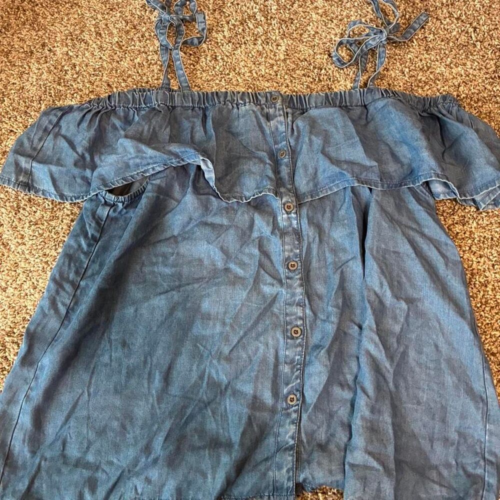 Lucky-brand Women's Blue Blouse